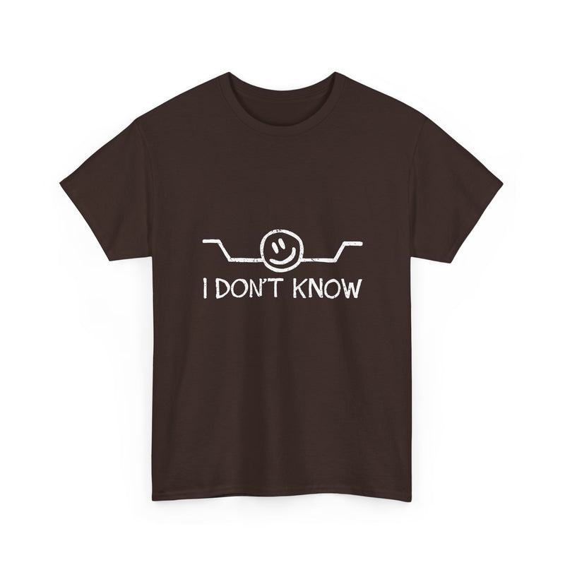 I Don’t Know T-Shirt, Funny Geek T-Shirt, Nerd Shirt, Sarcastic Humor Tee, Casual Graphic Top, Quirky Gift Idea, Minimalist Design Tee