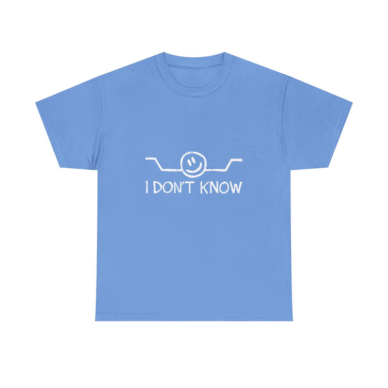 I Don’t Know T-Shirt, Funny Geek T-Shirt, Nerd Shirt, Sarcastic Humor Tee, Casual Graphic Top, Quirky Gift Idea, Minimalist Design Tee