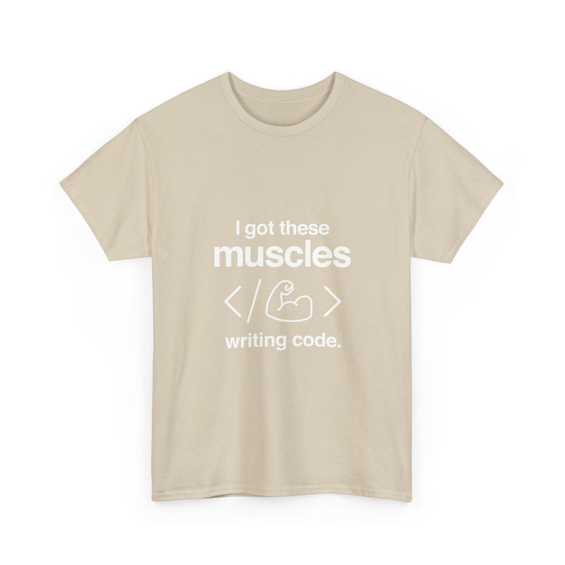Coding Muscle T-shirt, Programmer Humor Tee, Geek T-Shirt, Nerd Shirt, Tech Gift, Developer Shirt, Funny Coding Apparel, Programmer Present