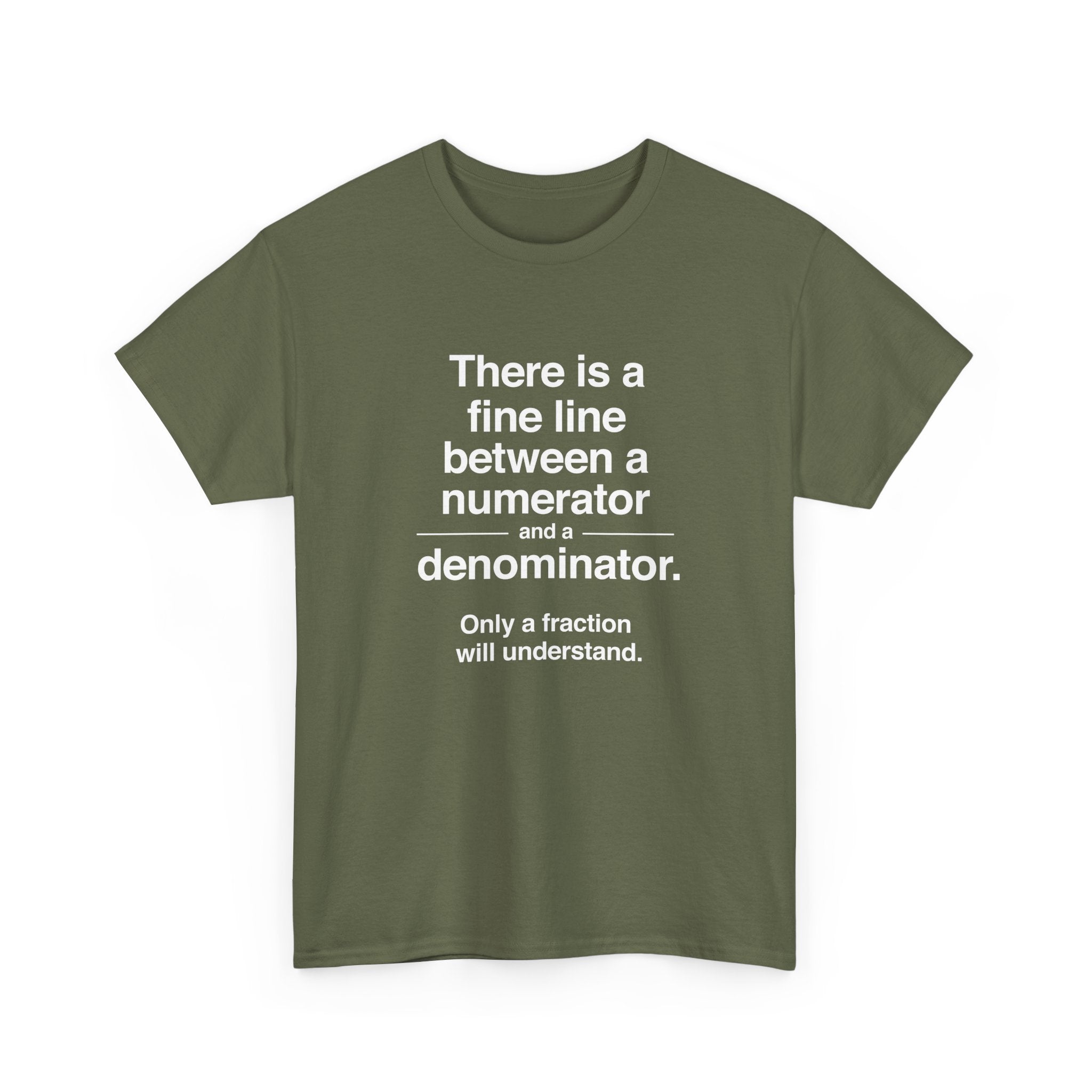 Funny Numerator Denominator Math Shirt -  Unisex Crewneck T-Shirt