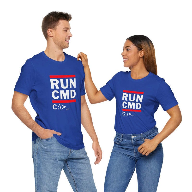 Run CMD C - IT Shirt - Funny Coder Shirt - MS-Dos - Premium Unisex Crewneck T-shirt