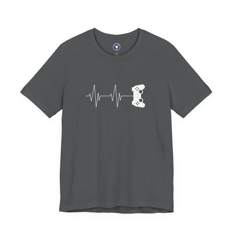 Gamer Heartbeat - Video Gaming Addict Shirt - Premium Unisex Crewneck T-Shirt
