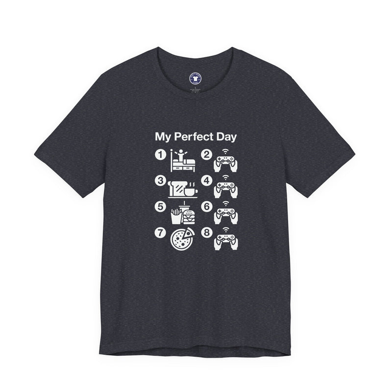 My Perfect Day Gaming - Premium Unisex Crewneck T-Shirt