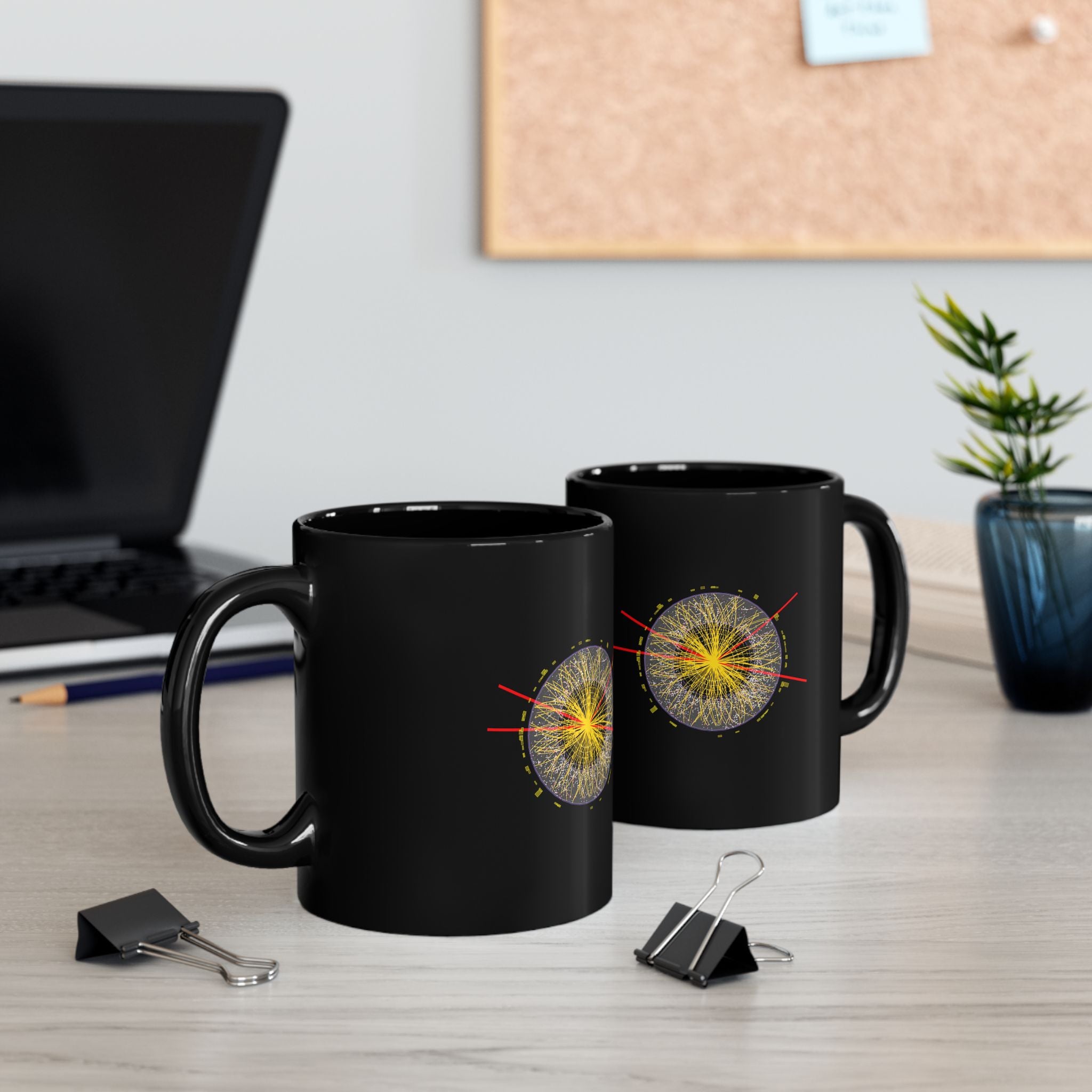 Birth Of The Higgs Boson - Black Glossy Mug