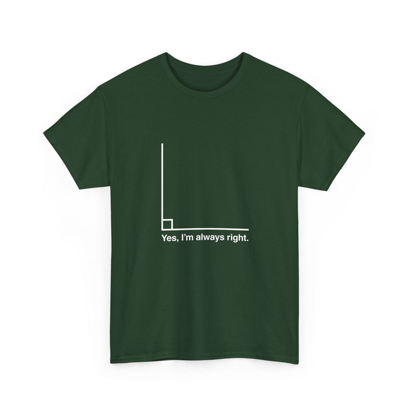 Yes I’m Always Right - Regular Unisex Crewneck T-Shirt