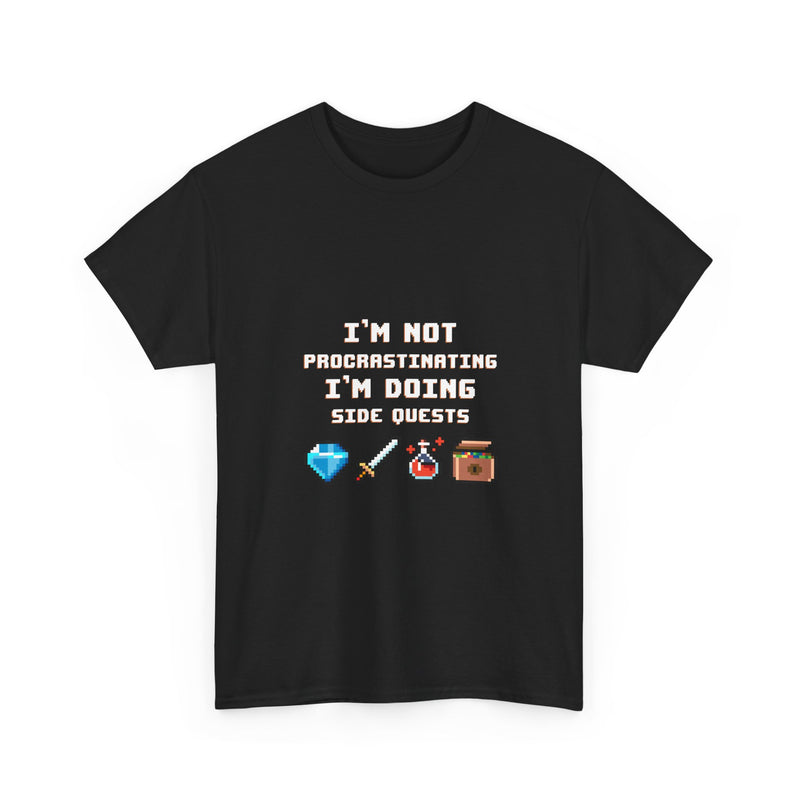 I'm Not Procrastinating T-Shirt, Gamer Tee, Side Quest Shirt, Geek T-Shirt, Nerd Shirt, Video Game Humor, Pixel Art Gift, Casual Wear