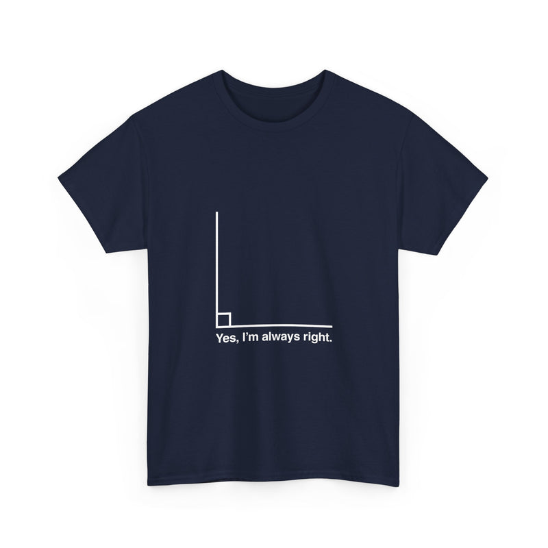Funny Geek T-Shirt, Nerd Shirt, Math Humor Tee, Always Right Graph Shirt, Sarcastic Science Gift, Clever Joke Top, Geeky Casual Wear