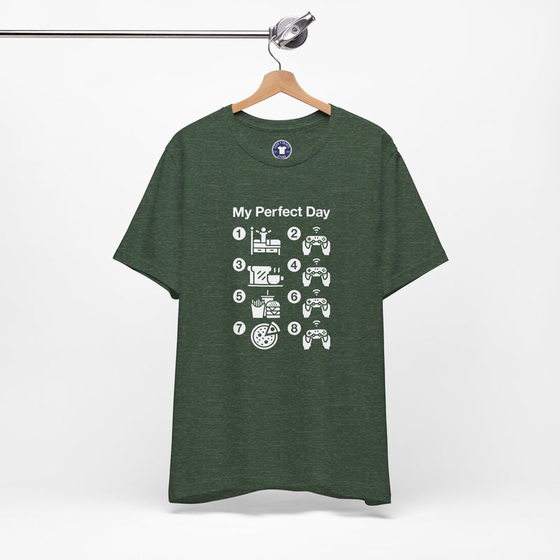 My Perfect Day Gaming - Premium Unisex Crewneck T-Shirt