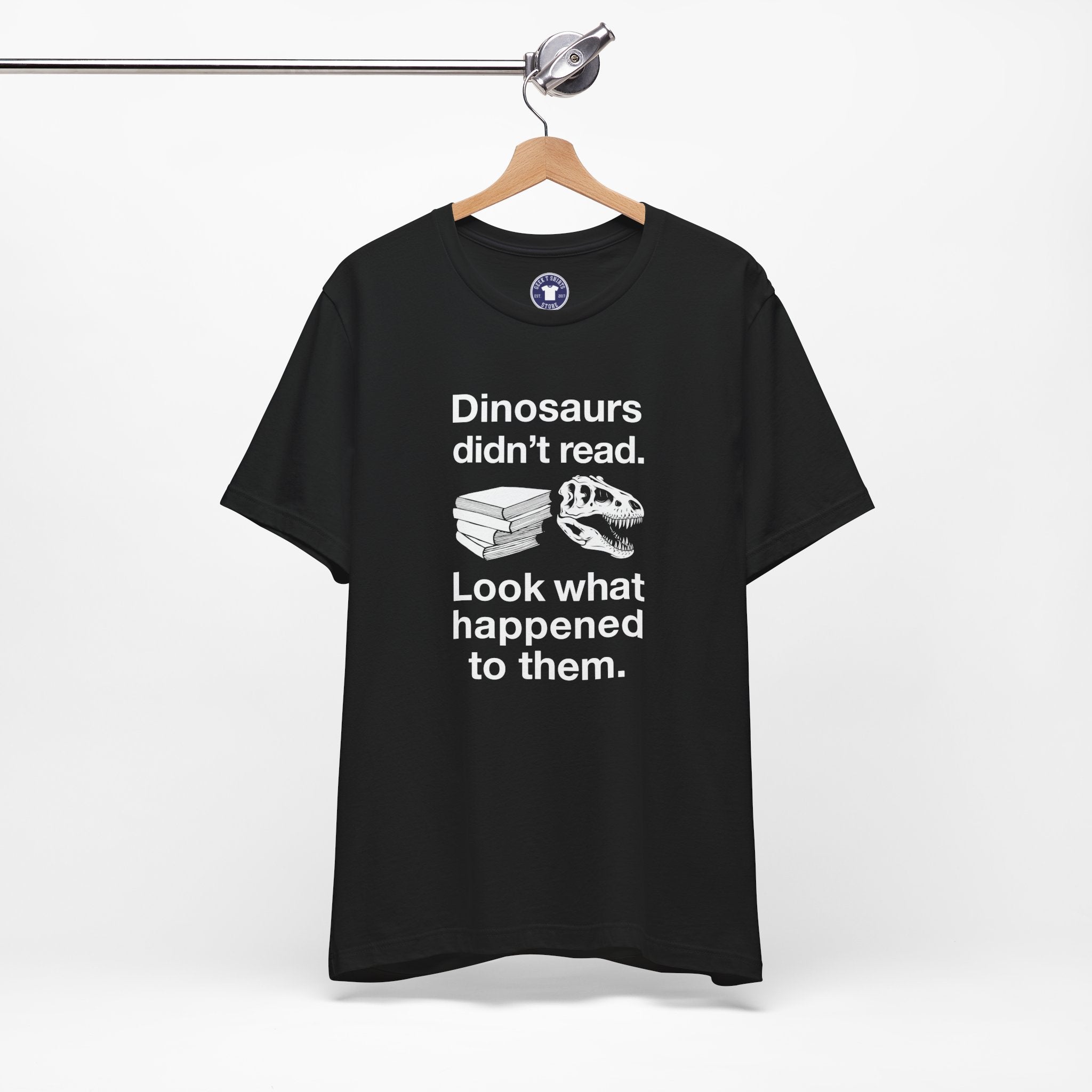 Dinosaurs Didn’t Read - Premium Unisex Crewneck T-Shirt