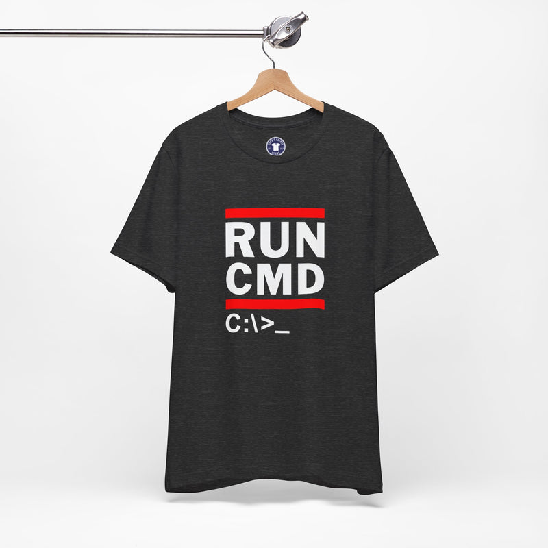 Run CMD C - IT Shirt - Funny Coder Shirt - MS-Dos - Premium Unisex Crewneck T-shirt