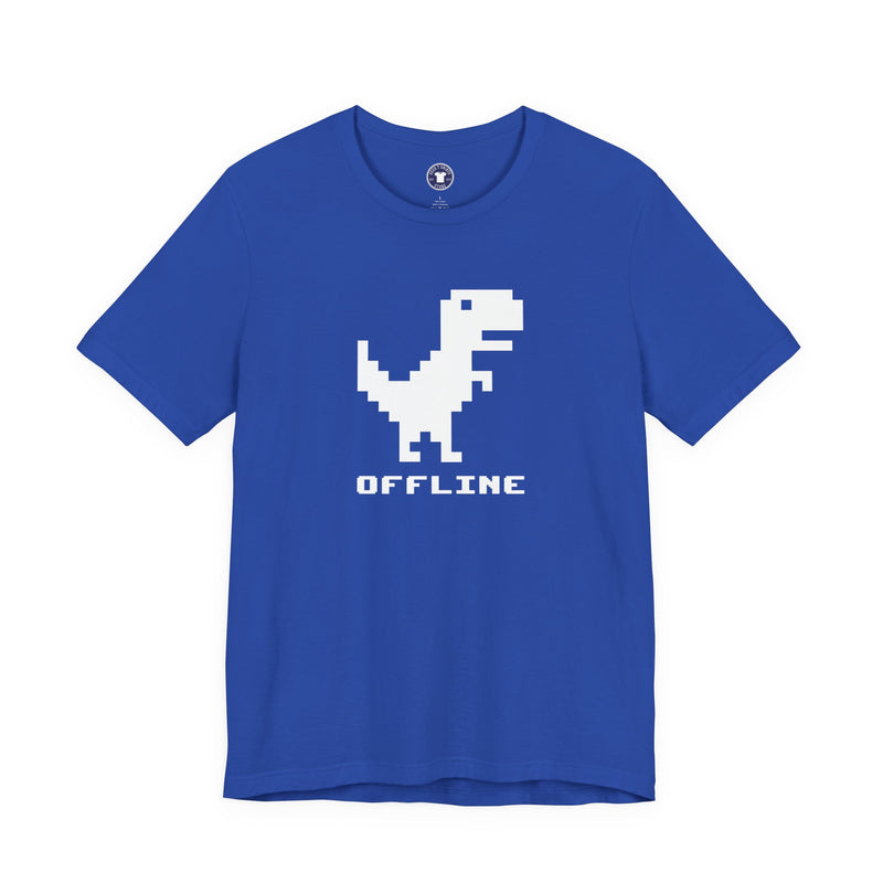 Offline - Pixelated Dinosaur Error Message - Premium Unisex Crewneck T-Shirt