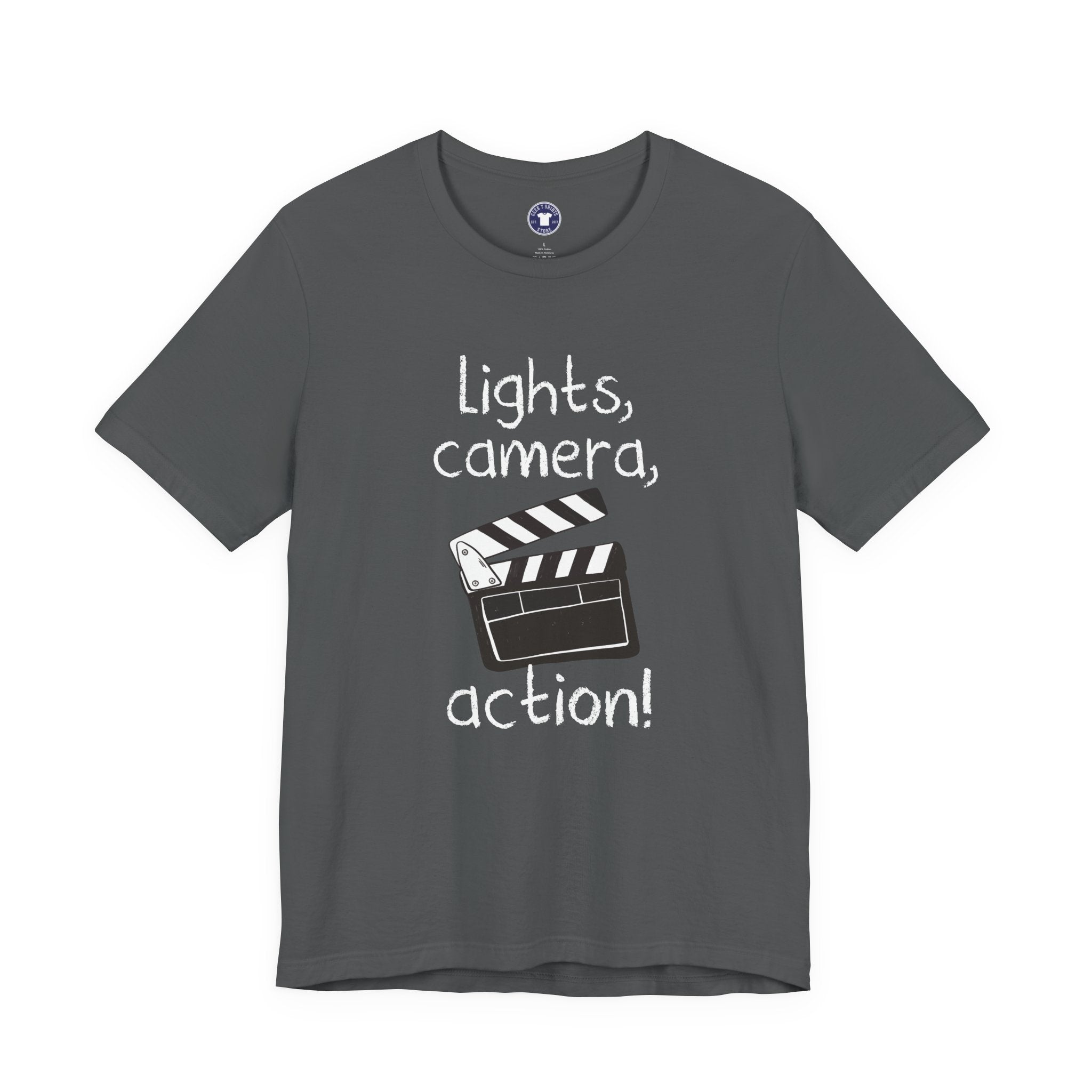 Lights Camera Action - Premium Unisex Crewneck T-Shirt