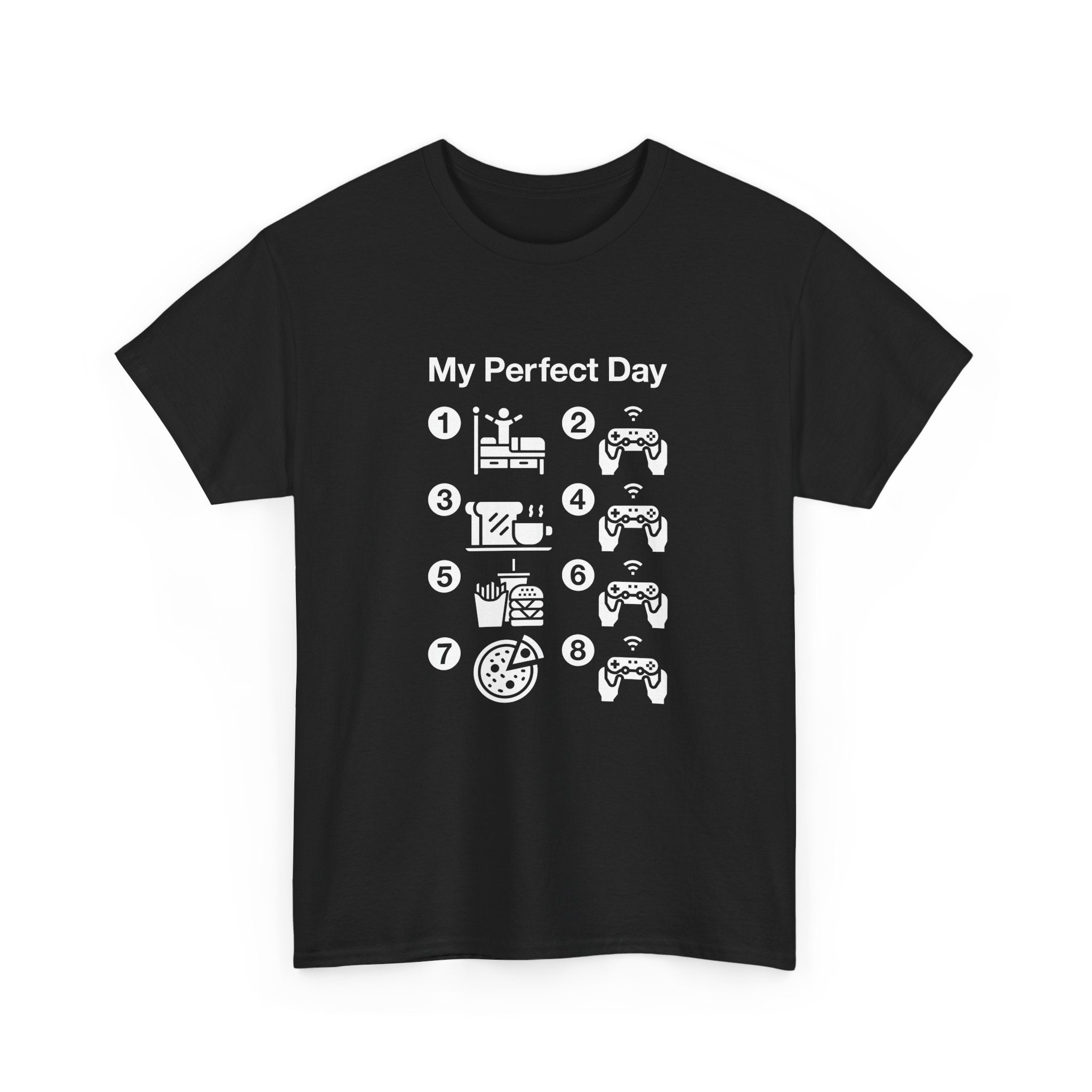 My Perfect Day Gaming - Regular Unisex Crewneck T-Shirt