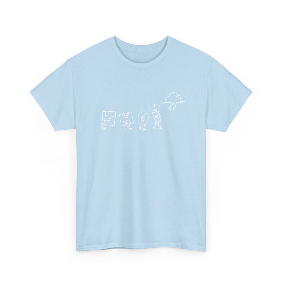 Computer Storage Evolution Cloud - It Coding - Regular Unisex Crewneck T-Shirt