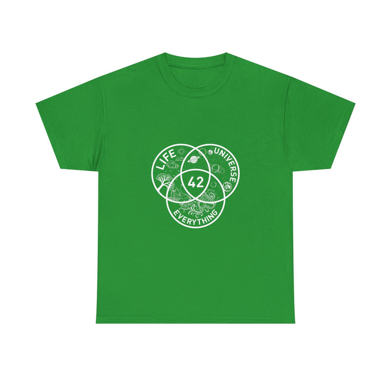 Life Universe Everything T-Shirt, Sci-Fi Geek T-Shirt, Nerd Shirt, Geek Humor Tee, Space Art Shirt, Cosmic Science Gift, Funny Venn Diagram