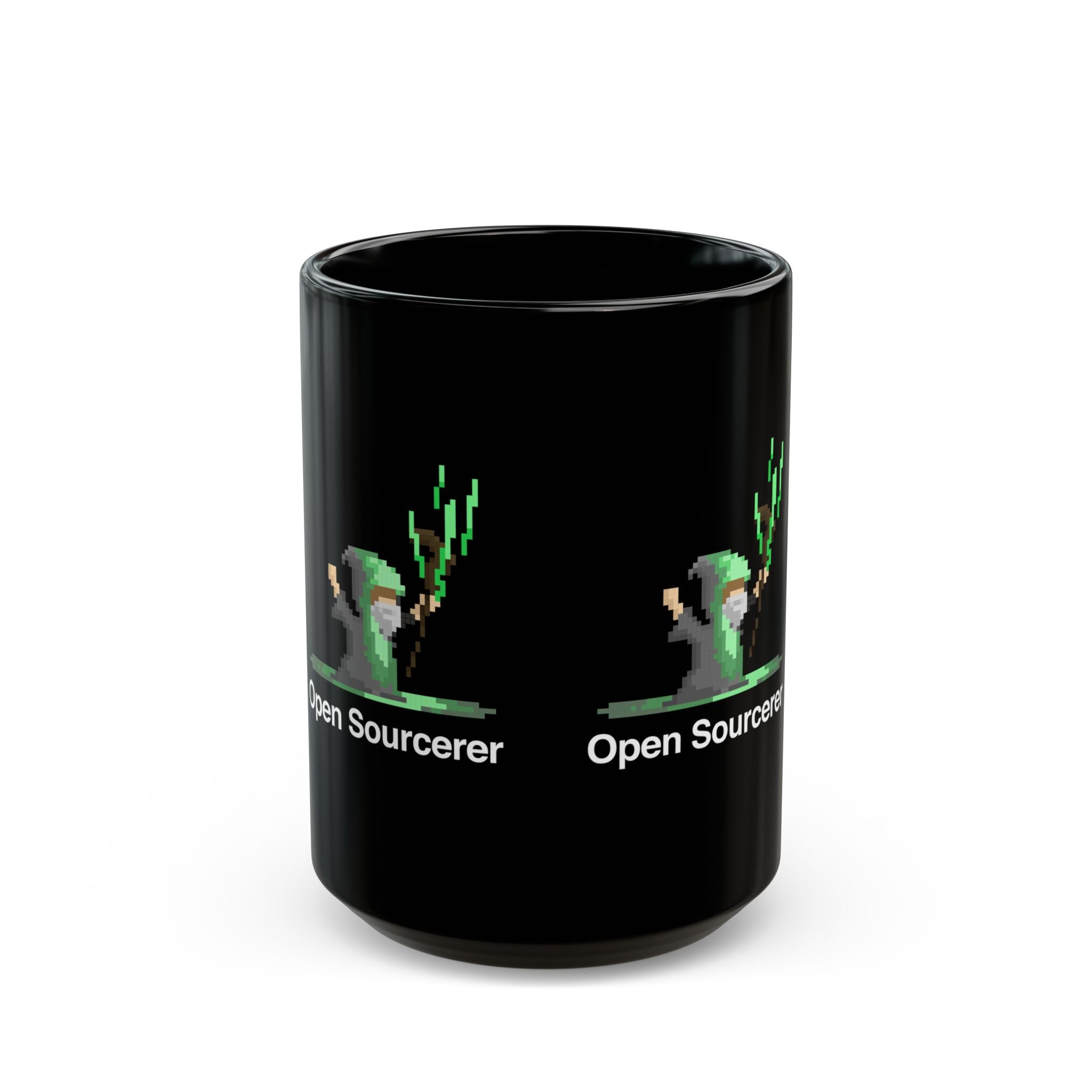 Open Sourcerer - Black Glossy Mug