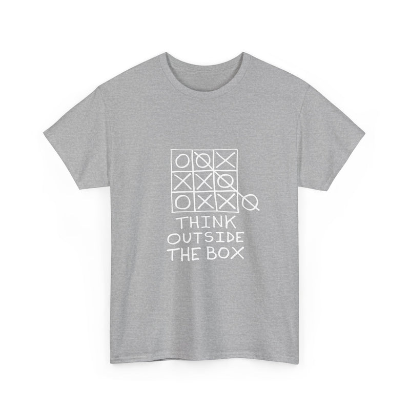 Think Outside the Box T-Shirt, Tic Tac Toe Game Tee, Funny Geek T-Shirt, Nerd Shirt, Puzzle Lover Gift, Casual Humor Top, Strategy Shirt