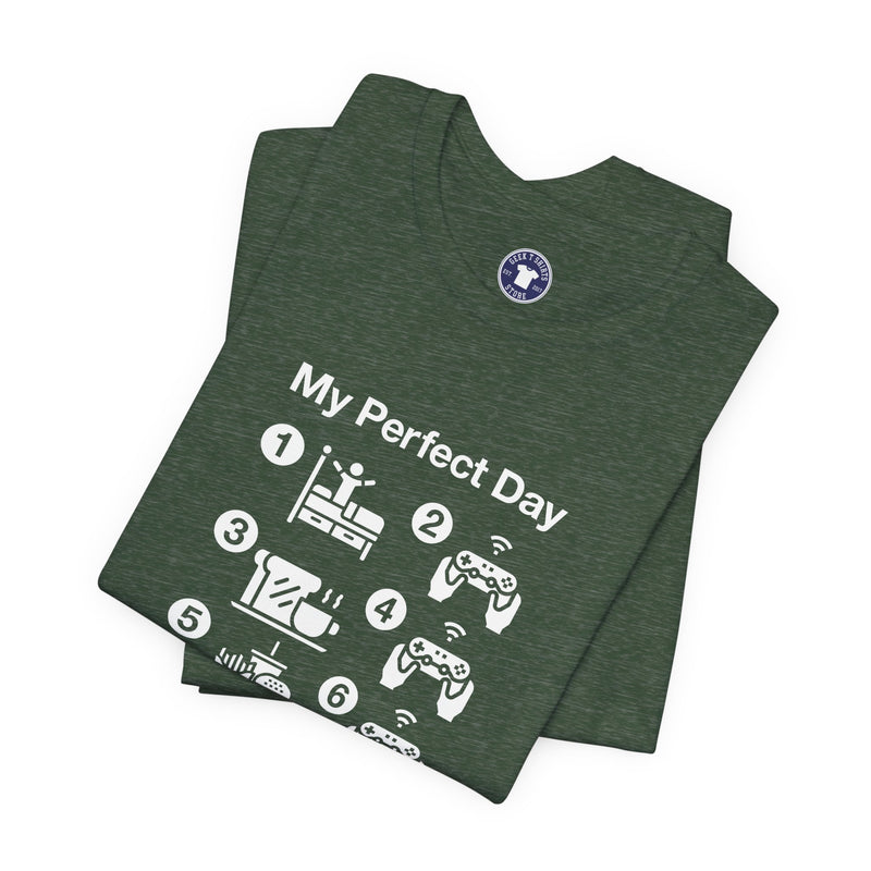 My Perfect Day Gaming - Premium Unisex Crewneck T-Shirt