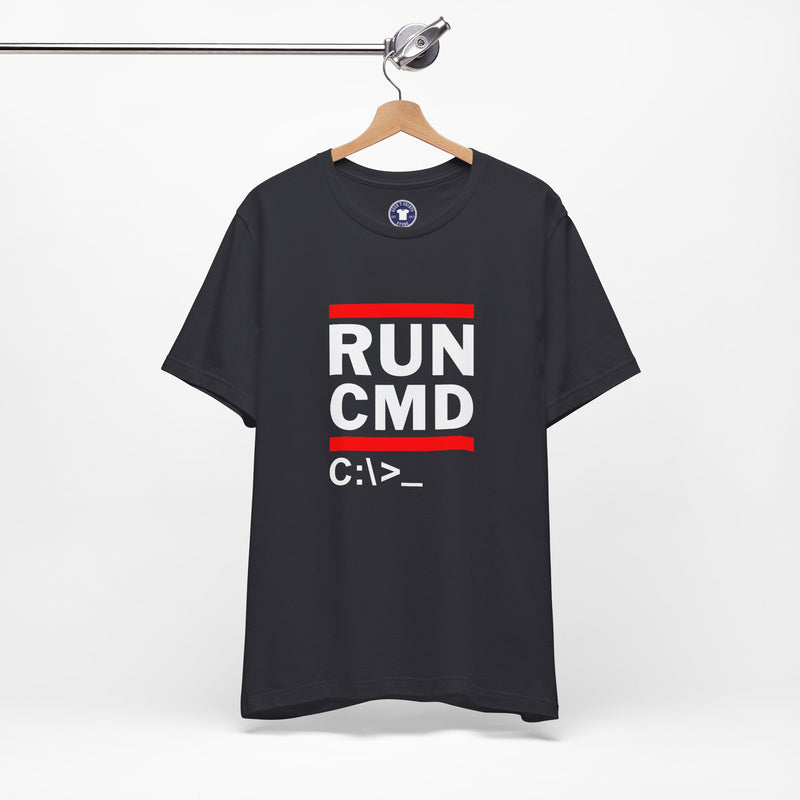 Run CMD C - IT Shirt - Funny Coder Shirt - MS-Dos - Premium Unisex Crewneck T-shirt