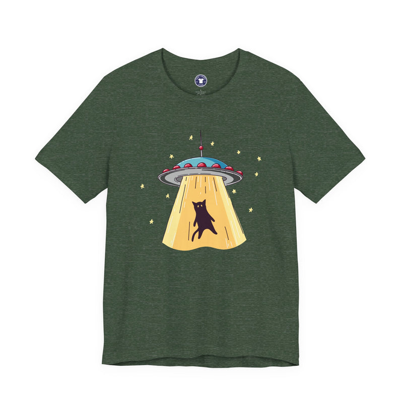 Cat Ufo Abduction - Ufo Shirt - Premium Unisex Crewneck T-Shirt