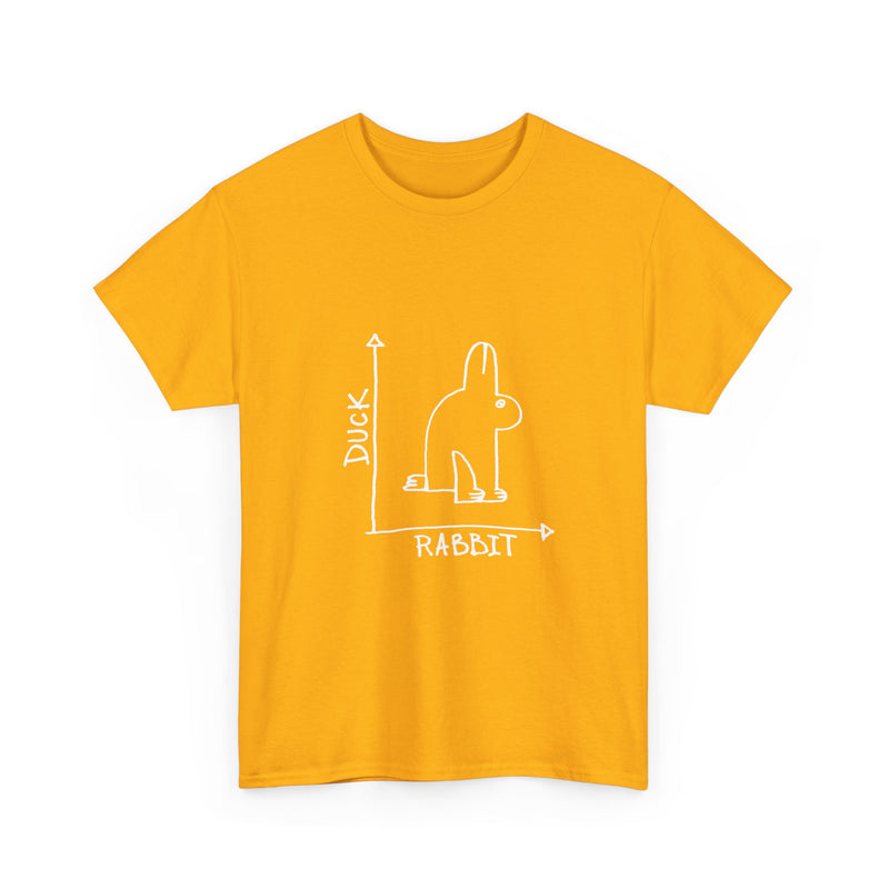 Duck Rabbit Illusion T-Shirt, Optical Illusion Tee, Geek T-Shirt, Nerd Shirt, Funny Animal Puzzle Top, Unique Gift for Art Fans