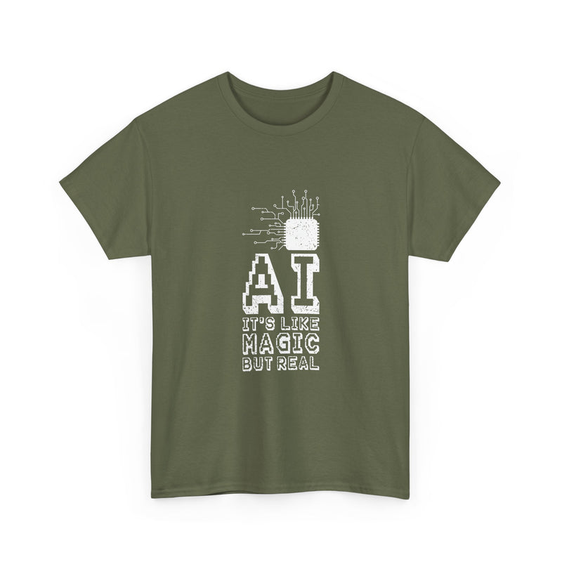 AI Magic T-Shirt, Circuit Tech Tee, Geek T-Shirt, Nerd Shirt, Futuristic Design, Innovation Gift, Science Apparel, Tech Humor Shirt