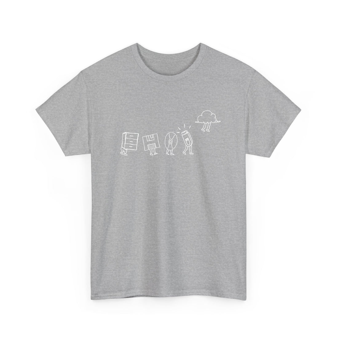 Computer Storage Evolution Cloud - It Coding - Regular Unisex Crewneck T-Shirt