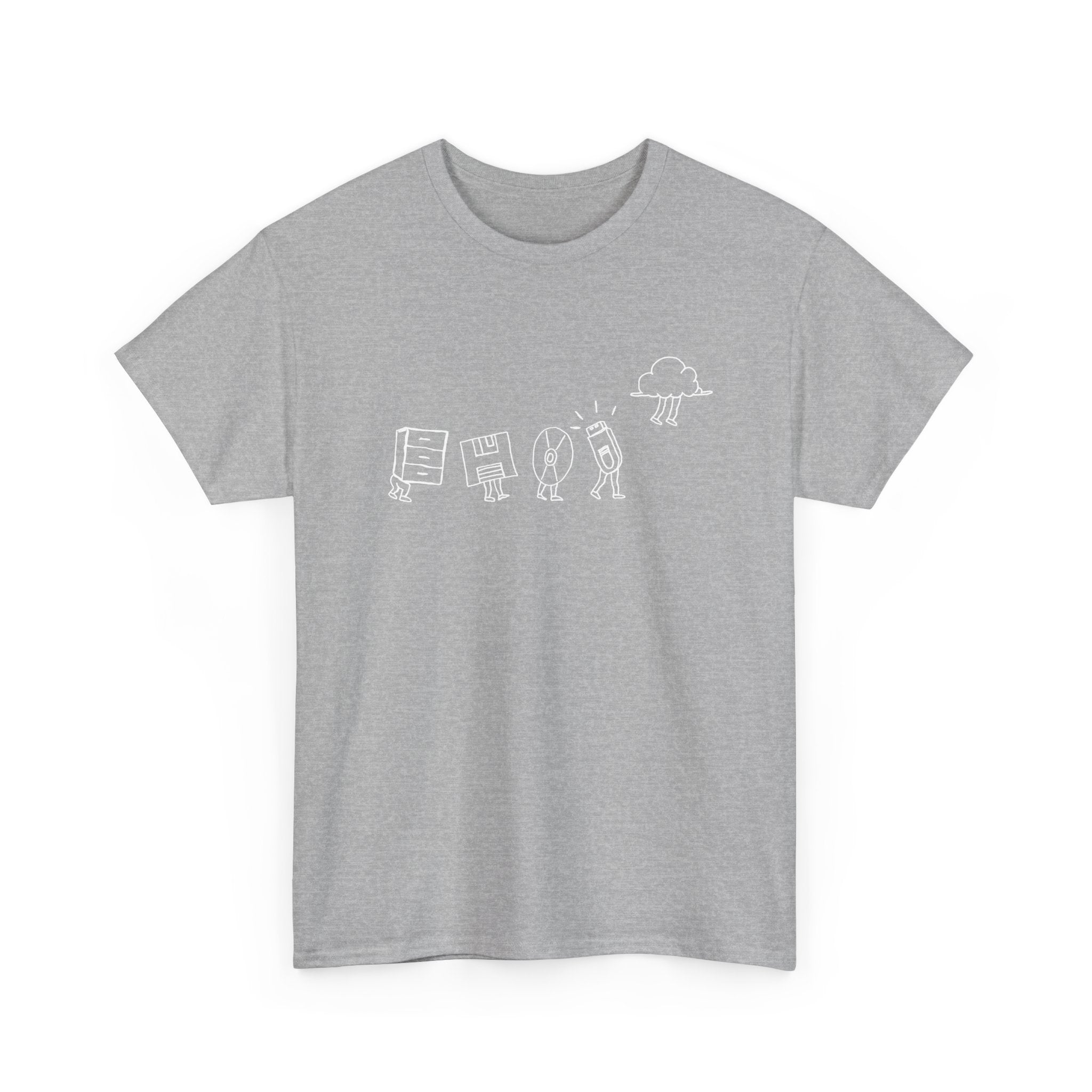 Computer Storage Evolution Cloud - It Coding -  Unisex Crewneck T-Shirt