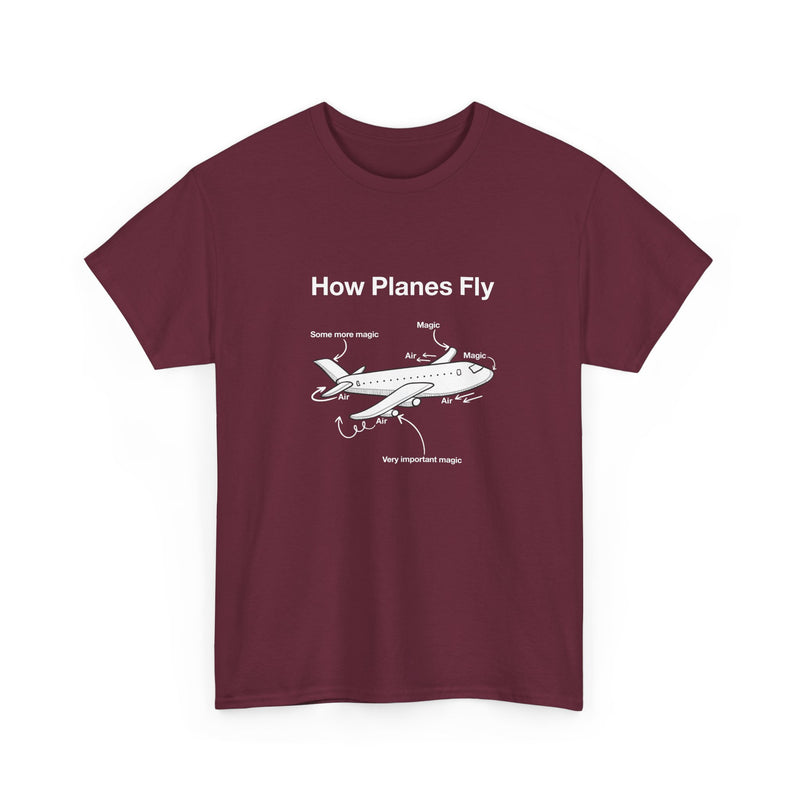 How Planes Fly Funny Aerospace Engineer - Regular Unisex Crewneck T-Shirt