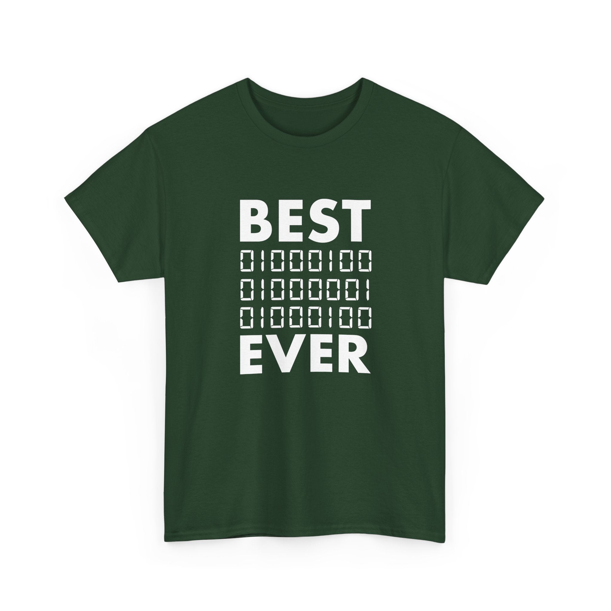 Best Dad Ever In Binary Code - Regular Unisex Crewneck T-Shirt