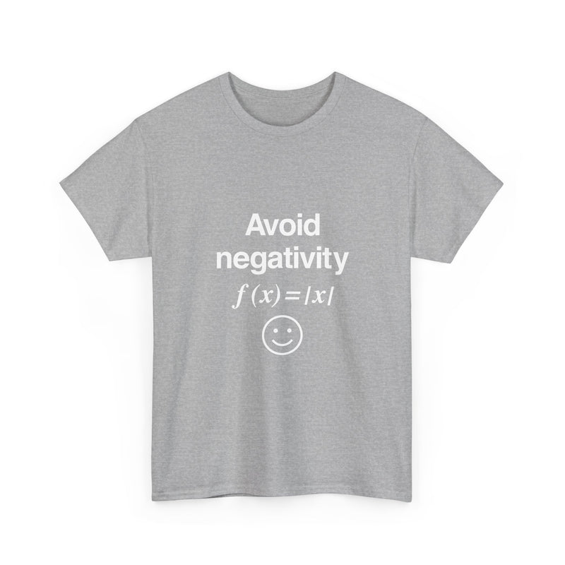 Avoid Negativity T-Shirt, Math Humor Tee, Geek T-Shirt, Nerd Shirt, Positive Vibes Shirt, Funny Math Gift, Science Lover Top, Smile Graphic