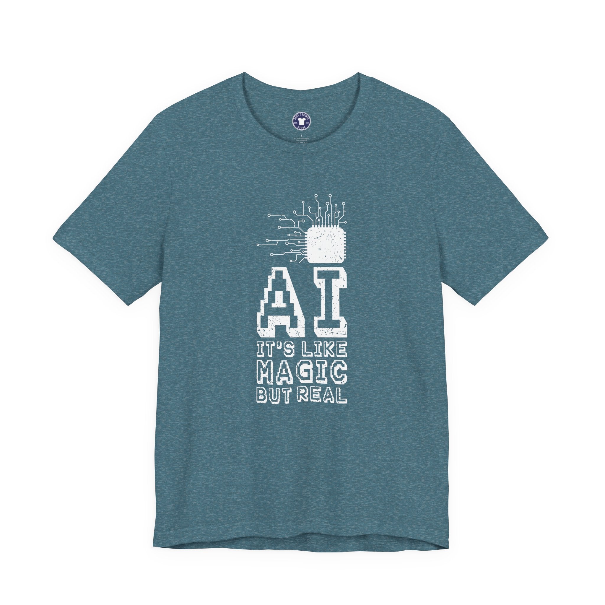 AI Like Magic But Real - Premium Unisex Crewneck T-Shirt