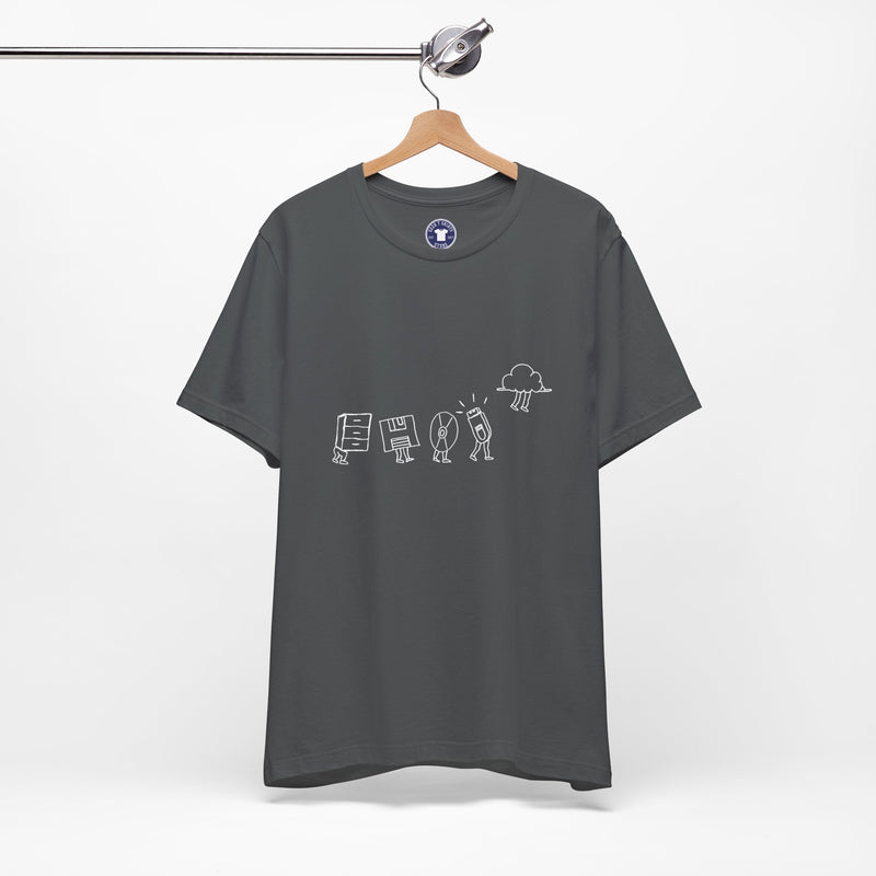 Computer Storage Evolution Cloud - It Coding - Regular Unisex Crewneck T-Shirt