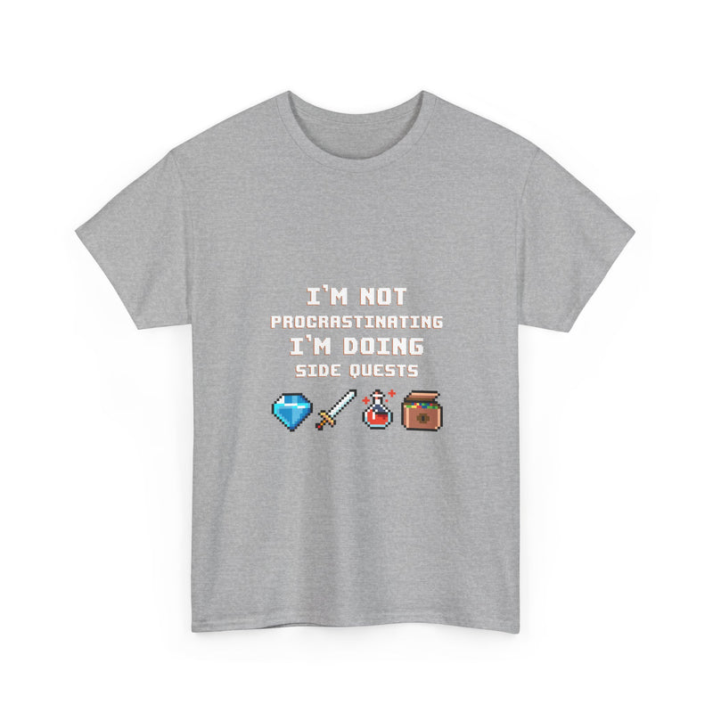 I'm Not Procrastinating T-Shirt, Gamer Tee, Side Quest Shirt, Geek T-Shirt, Nerd Shirt, Video Game Humor, Pixel Art Gift, Casual Wear