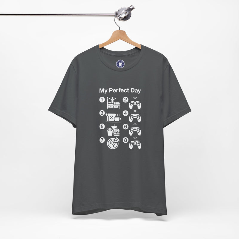 My Perfect Day Gaming - Premium Unisex Crewneck T-Shirt