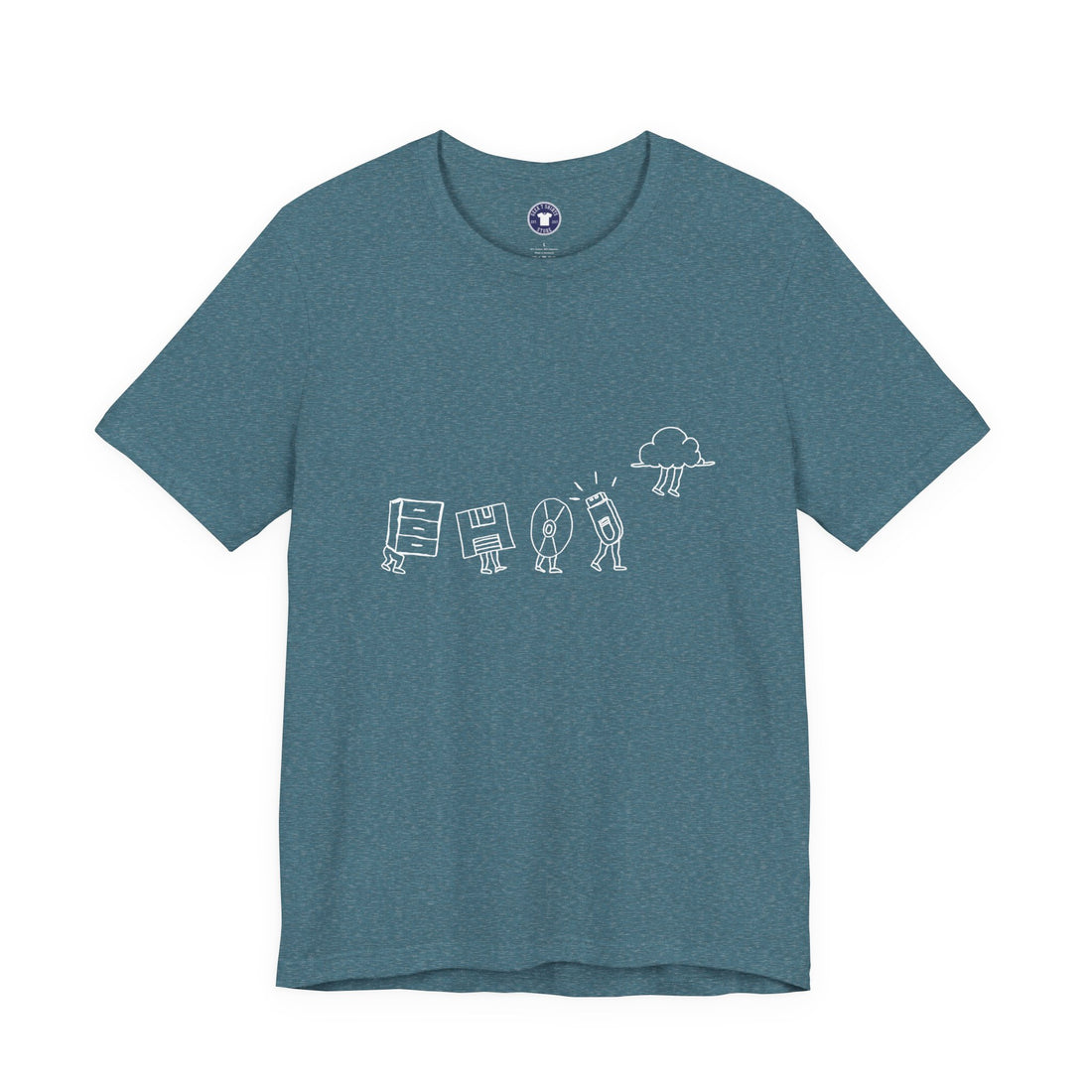 Computer Storage Evolution Cloud - It Coding - Regular Unisex Crewneck T-Shirt