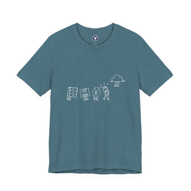 Computer Storage Evolution Cloud - It Coding - Regular Unisex Crewneck T-Shirt