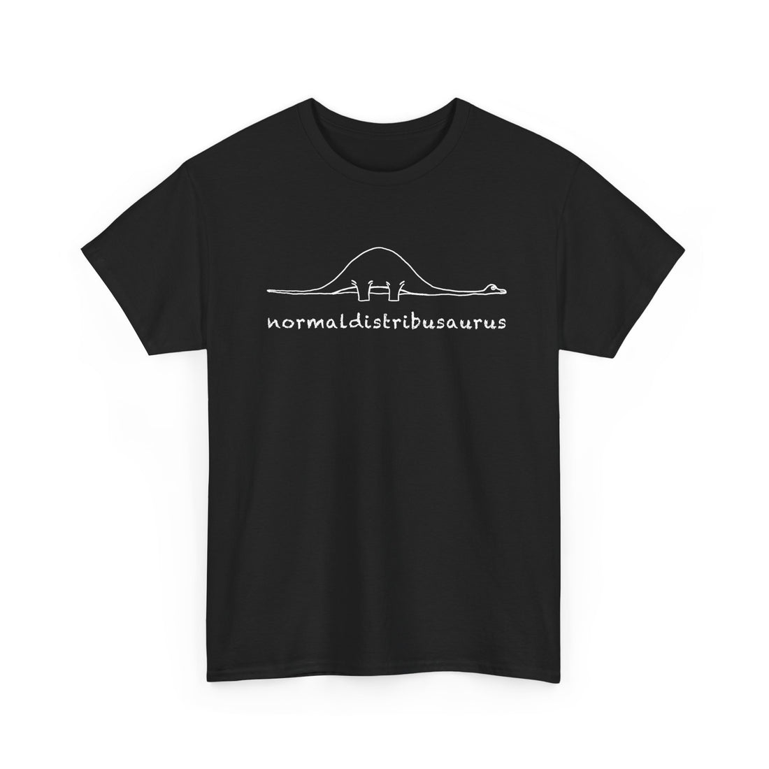 Math Statistics Normal Distribution Dinosaur - Normaldistribusaurus - Regular Unisex Crewneck T-Shirt