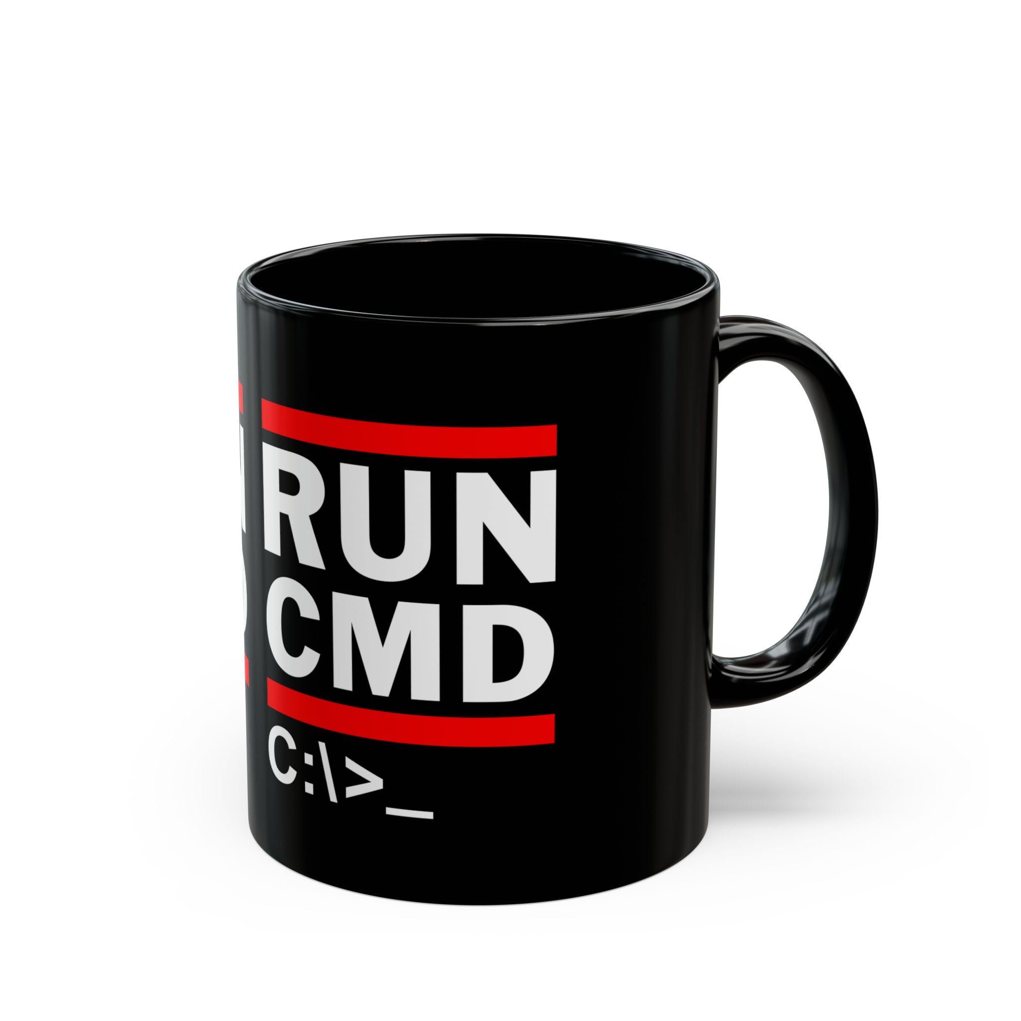 Run Cmd C - Black Glossy Mug