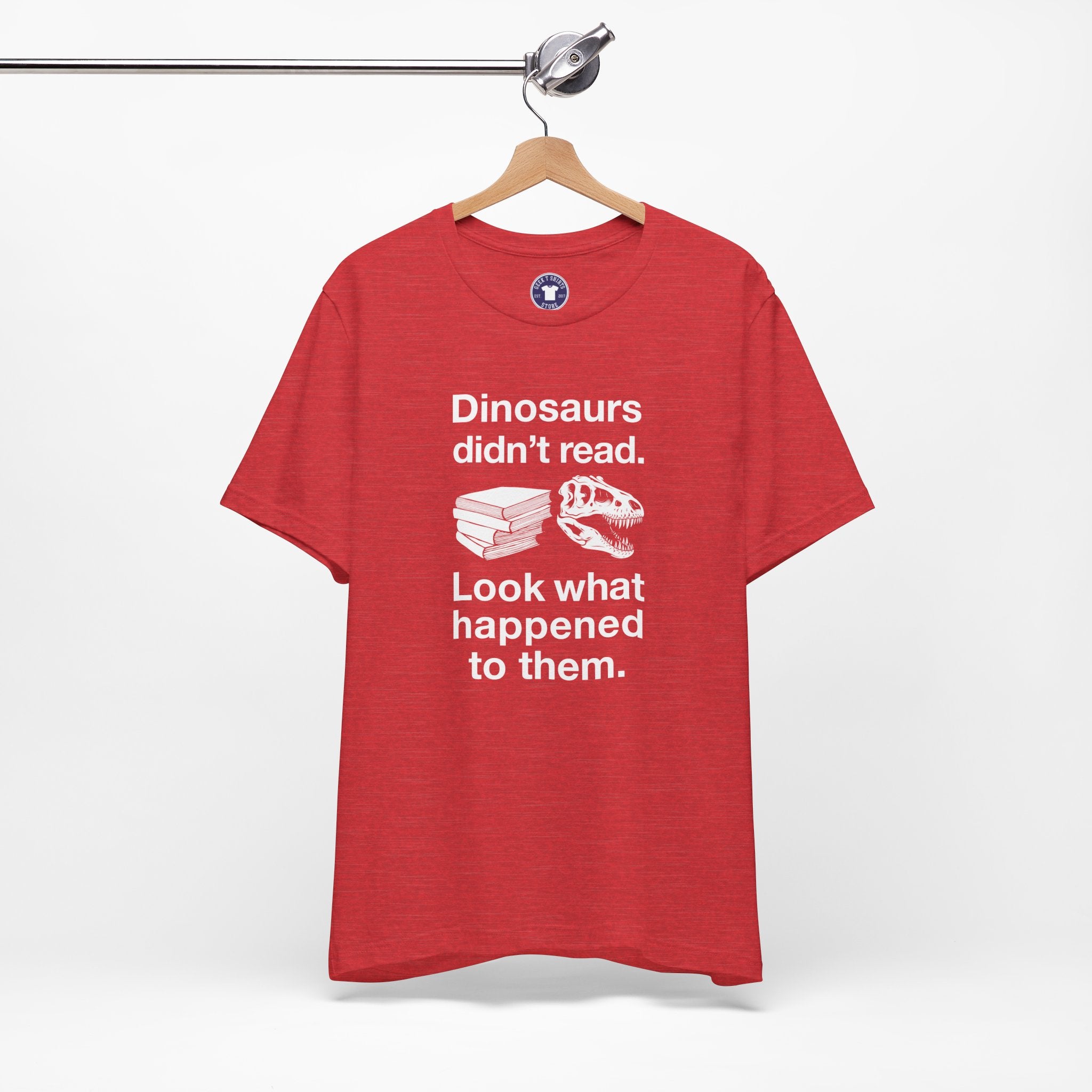Dinosaurs Didn’t Read - Premium Unisex Crewneck T-Shirt