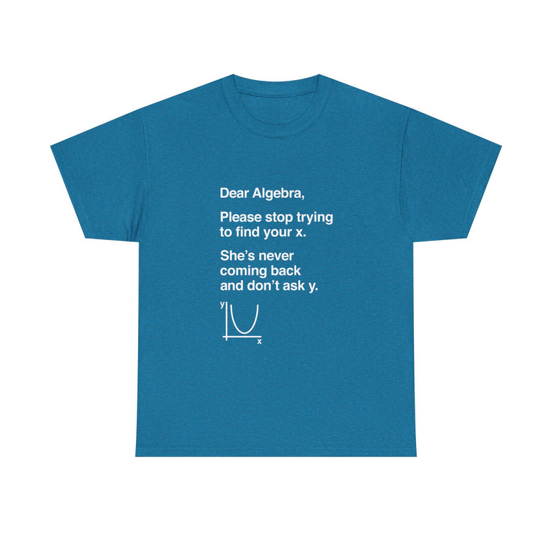 Funny Algebra T-Shirt, Math Humor Tee, Geek T-Shirt, Nerd Shirt, Sarcastic Science Gift, Educational Joke Top, Student Study Shirt