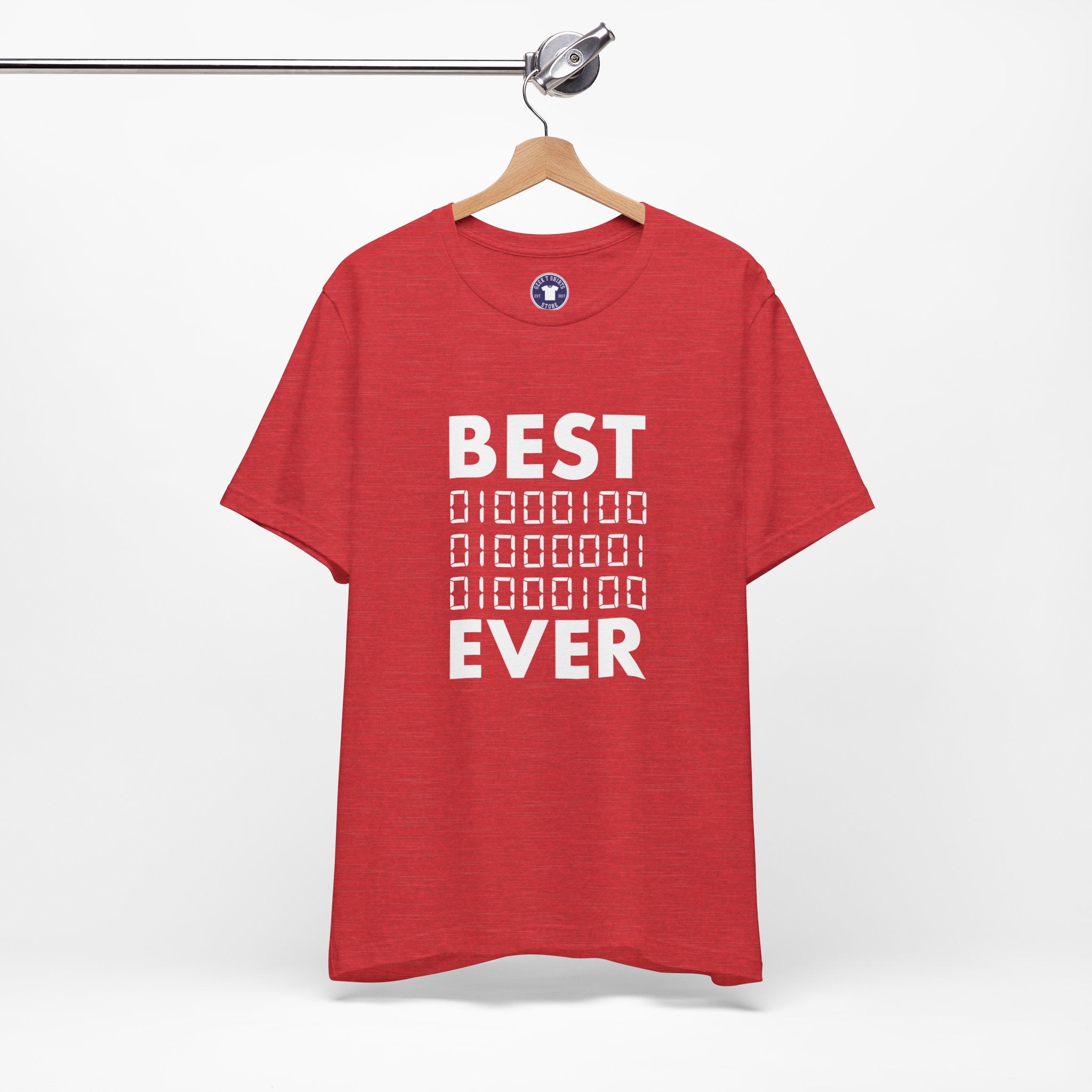 Best Dad Ever In Binary Code - Premium Unisex Crewneck T-Shirt