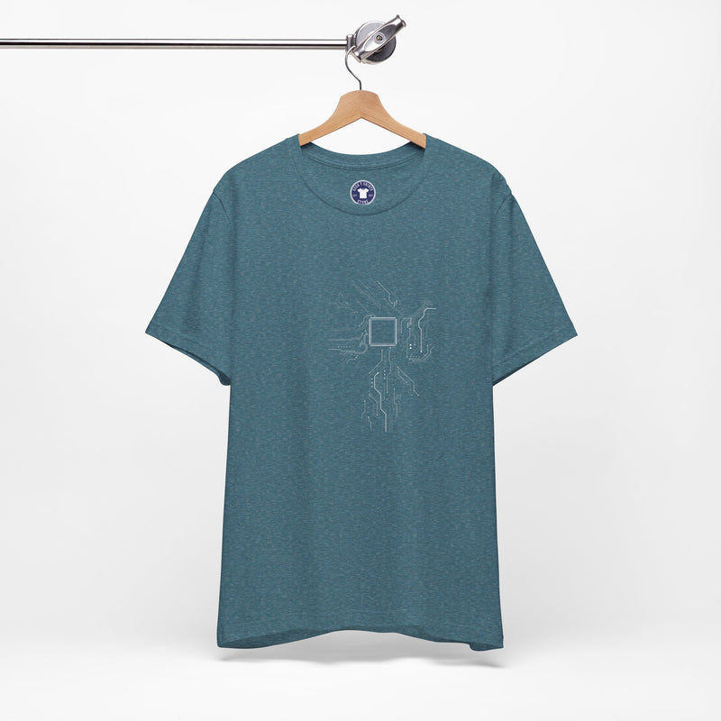 Cpu Heart Chipset Board - Geek Coding T-Shirt - Premium Unisex Crewneck T-Shirt