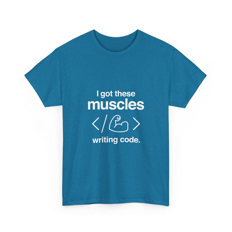 Coding Muscle T-shirt, Programmer Humor Tee, Geek T-Shirt, Nerd Shirt, Tech Gift, Developer Shirt, Funny Coding Apparel, Programmer Present