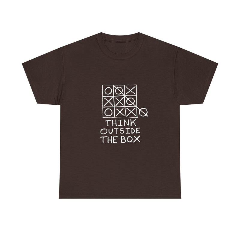 Think Outside the Box T-Shirt, Tic Tac Toe Game Tee, Funny Geek T-Shirt, Nerd Shirt, Puzzle Lover Gift, Casual Humor Top, Strategy Shirt