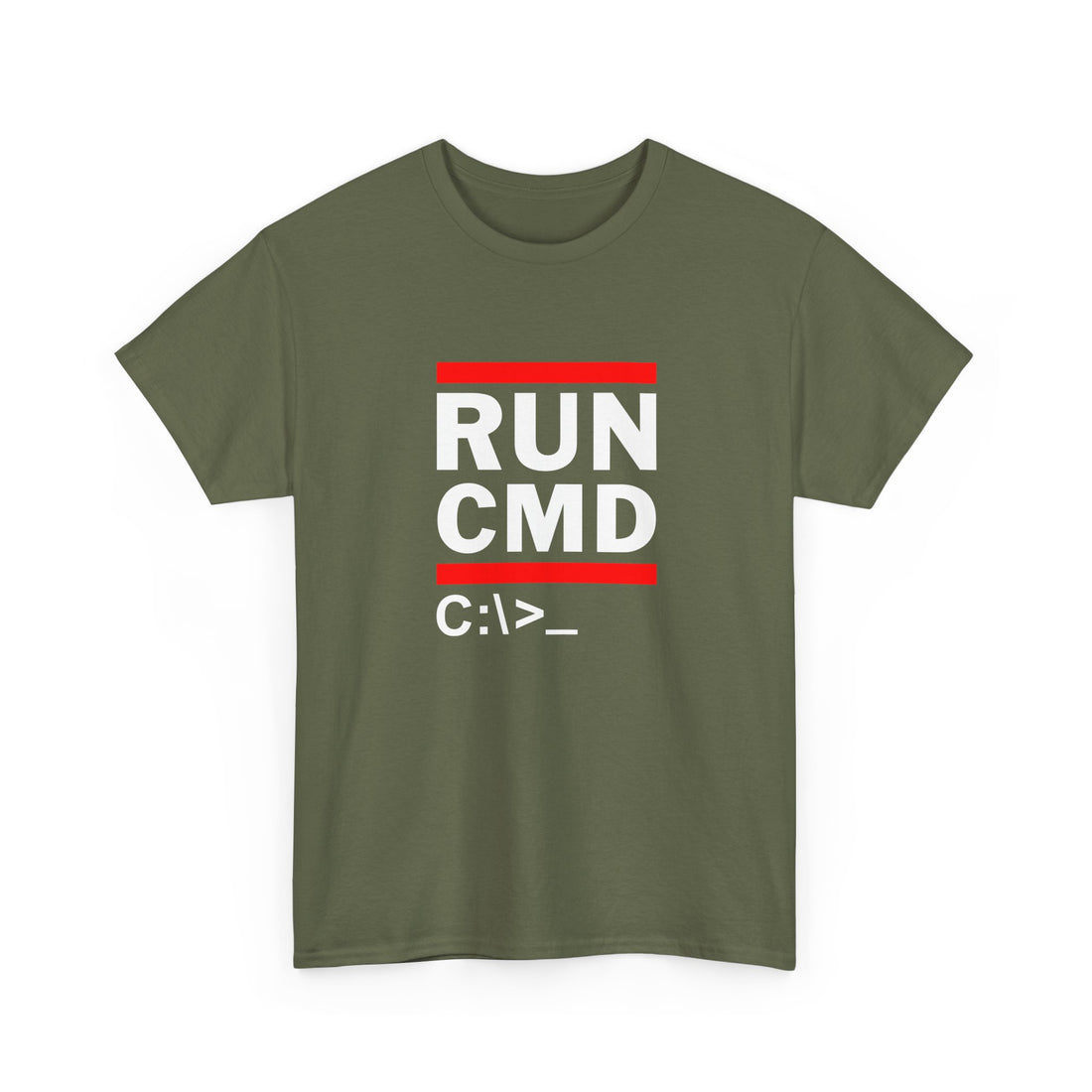 Run Cmd C - It Shirt - Funny Coder Shirt - Ms-Dos - Regular Unisex Crewneck T-Shirt