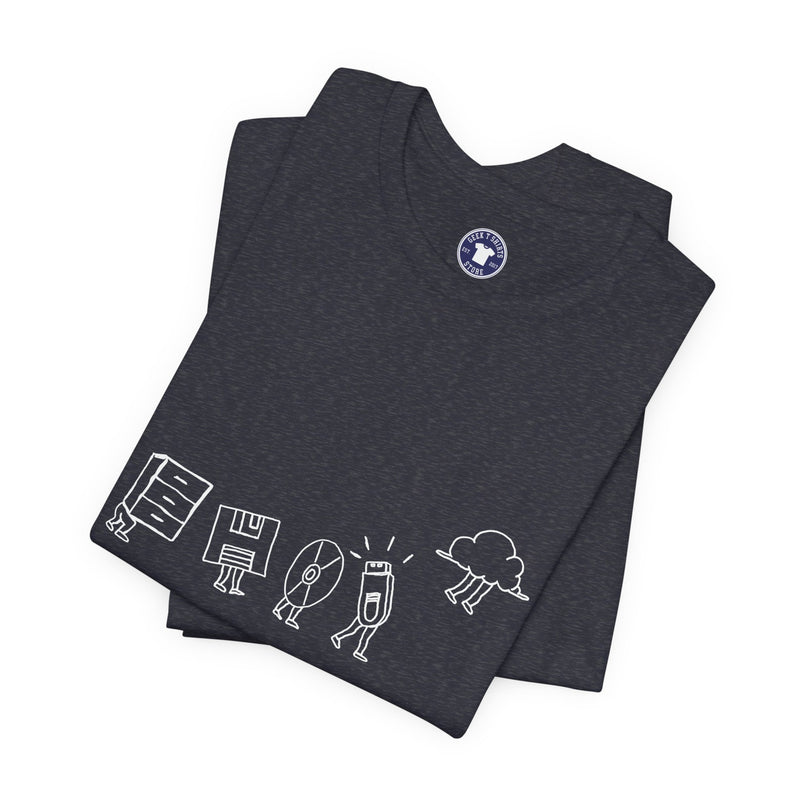 Computer Storage Evolution Cloud - It Coding - Regular Unisex Crewneck T-Shirt