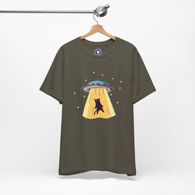 Cat Ufo Abduction - Ufo Shirt - Premium Unisex Crewneck T-Shirt