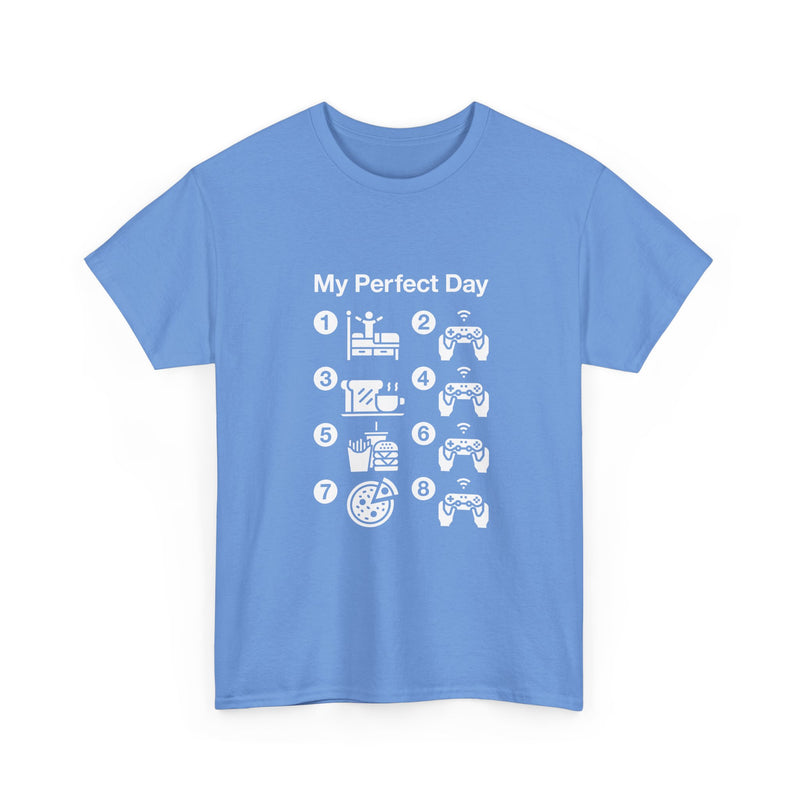 My Perfect Day T-shirt, Gamer Life Shirt, Funny Gaming Tee, Snack Lover Gift, Geek T-Shirt, Nerd Shirt, Video Game Humor Apparel