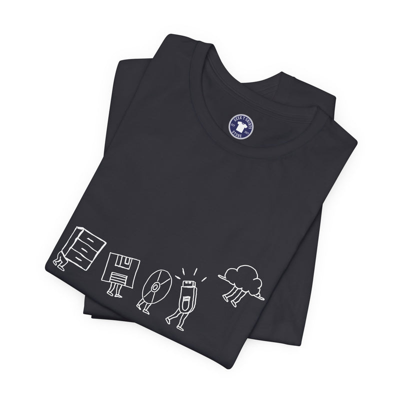 Computer Storage Evolution Cloud - It Coding - Regular Unisex Crewneck T-Shirt